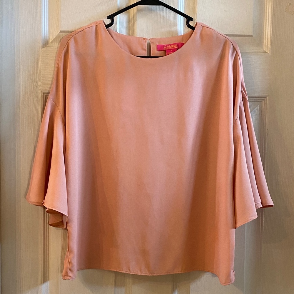 Catherine Malandrino Soft Coral Blouse - Picture 3 of 9